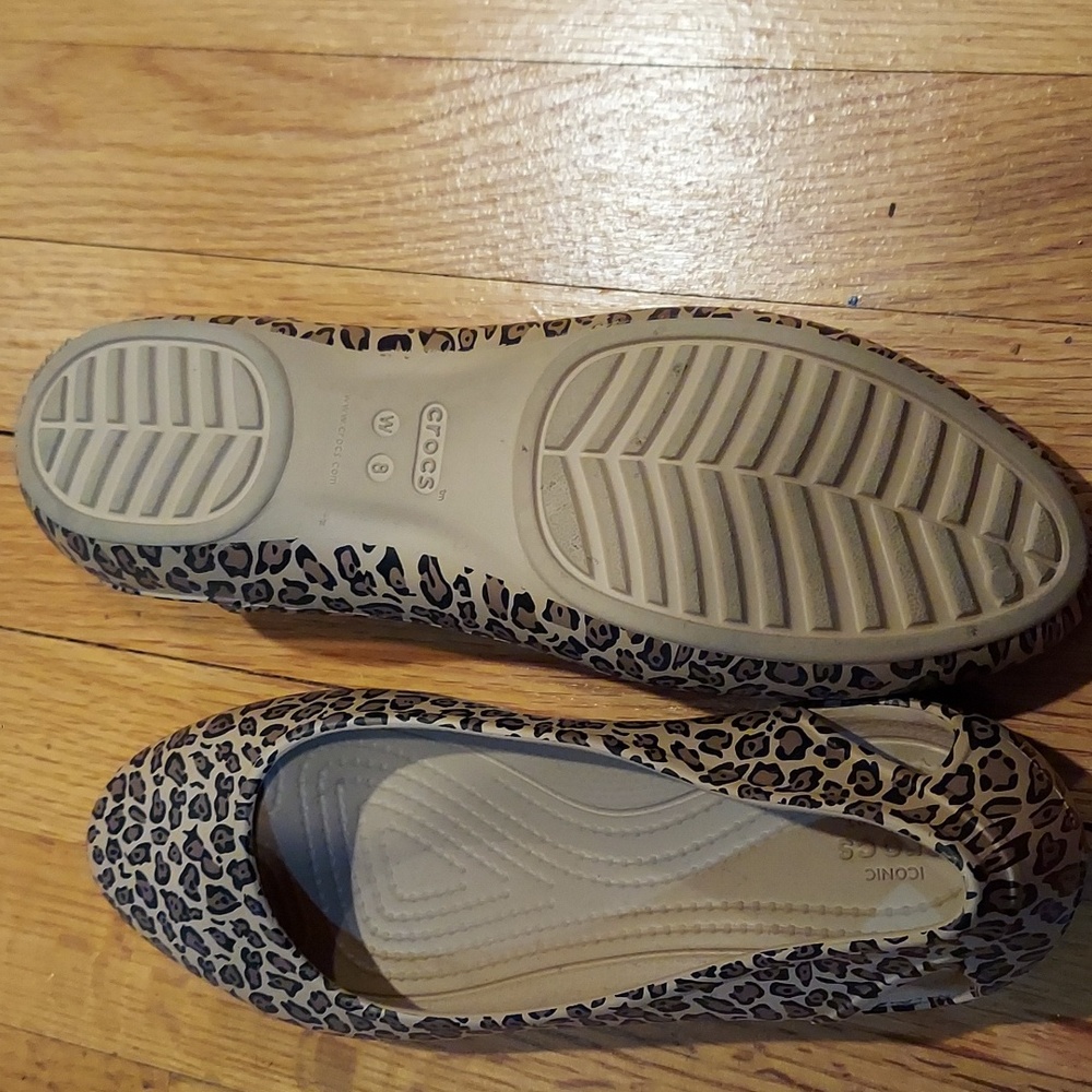 Crocs Animal Print Flats - Picture 2 of 3